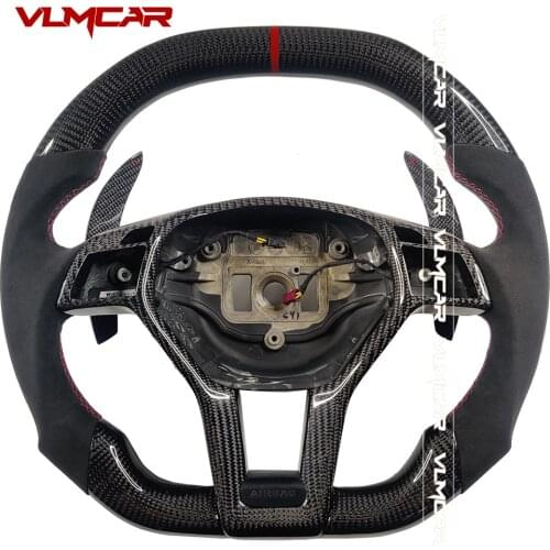 Custom Carbon Fiber Steering Wheel For Benz AMG C CLASS W204 C63 W212 W218 W207 W172 SLK