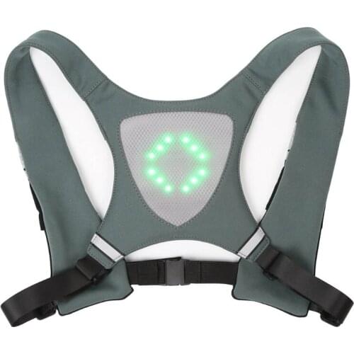 Lightweight Reflective LED Signal Light Luminous Vest Wireless Remote Control Turn Signal Outdoor Sport Safety Decorate
