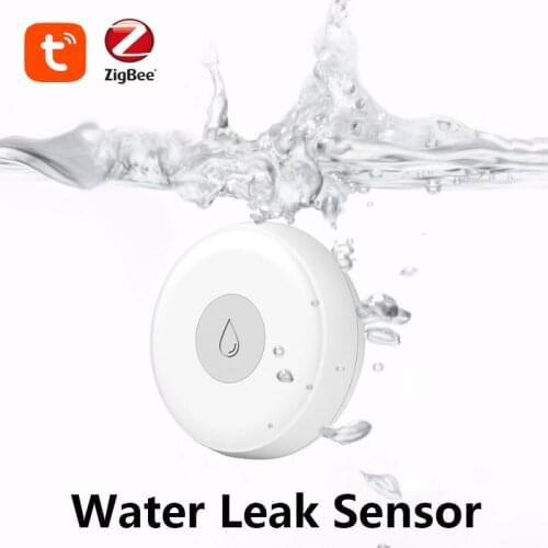 Zigbee Smart Water Immersing Sensor Water Leak Detector For Home Remote Alarm Security Soaking Sensor Work With Gateway
