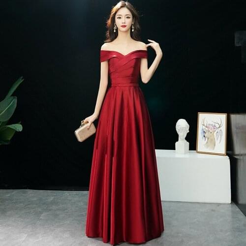 Evening Dresses V-neck Burgundy Evening Dress Elegant Shining Long Formal Gowns Plus Size robe de soiree