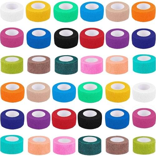 24 Piece Vet Wrap Pet First Aid Tape Self Adherent Cohesive Bandage for Dogs Cats Horses Breathable Non-Woven Elastic Sport Tape