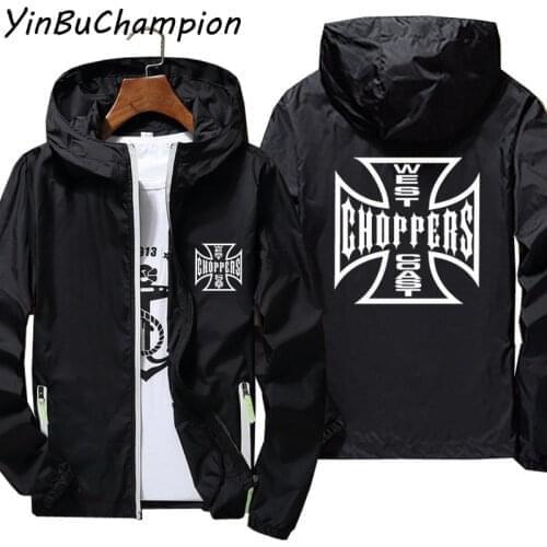 Men Women West Coast Choppers Windbreaker Zipper Sports Pilot Thin Reflective Sunscreen Ultra Light Jacket Coat Plus Size 7XL