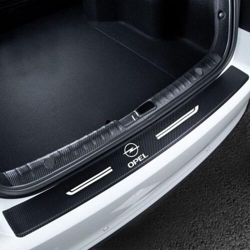Car trunk protective carbon fiber protective film bumper rubber anti-collision strip anti-scratch sticker For Opel Astra J H G K