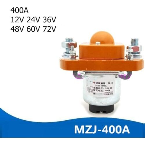 ZJ400A 1NO Normal-Open 12V 24V 36V 48V 60V 72V 400A DC Contactor for Motor Forklift Electromobile Grab Wehicle Car Winch