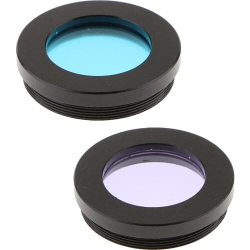 1.25" Astronomy Telescope Eyepiece Lens Color Filter Set for Celestron Orion Moon Mars Planet Nebula Deep Sky Blue Purple 2x