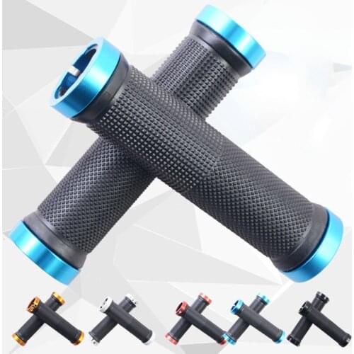 1@# 1 Pair Mountain Road Cycling Bike Bicycle MTB Handlebar Cover Grips Smooth Soft Rubber Anti-slip Handle Grip Lock Bar End