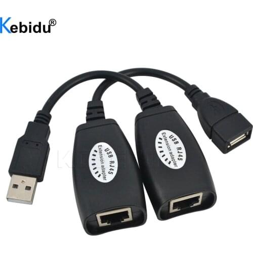 1 Pair USB Extension Adapter USB UTP Extender Adapter Over Single RJ45 Ethernet CAT5E 6 Cable Up to 150ft