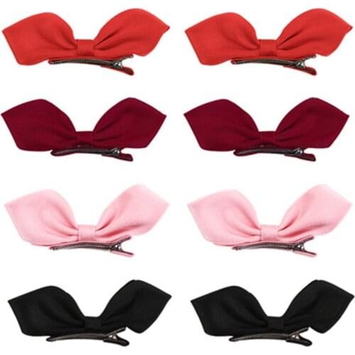 1pc Hair Bows Clips Vintage Bowknot Side Hairpin Cute Girls Barrettes Headdress Kids Hair Accessories For Women Headwear 2021
