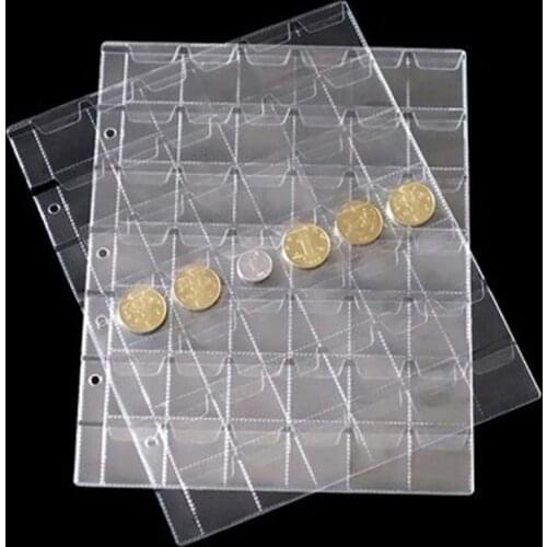 10Pcs 42 Pockets Coin Collection Book Coin Holder Sheet for Storage Album Portable Professional Commemorative Coin Collection