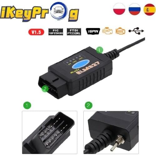 10Pcs Super Mini ELM327 V1.5 Bluetooth ELM327 USB With Switch ELM327 FOR SCAN USB/BT HS CAN and MS CAN Code Scanner