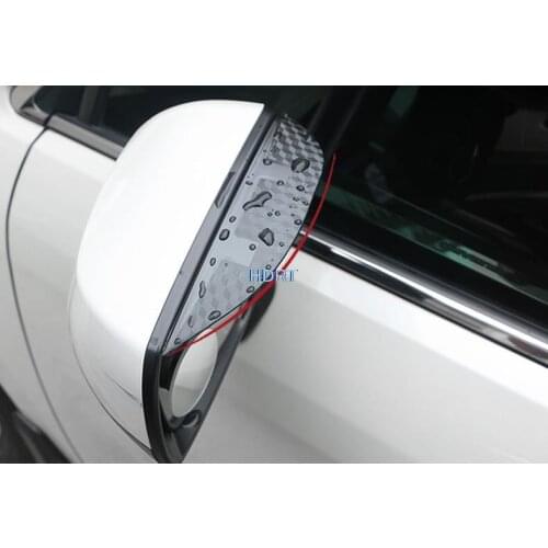 For SUBARU XV 2018 2019 2020 2021 Car Rear Rearview Side Glass Mirror Trim Plastic Frame Rain Shield Sun Visor Shade Round 2pcs