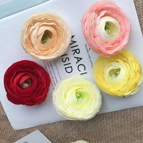 20pcs Silk Camellia Flower Heads Artificial Tea Rose Flower for Home Wedding Decoration DIY Scrapbooking Silk Rose Wreath