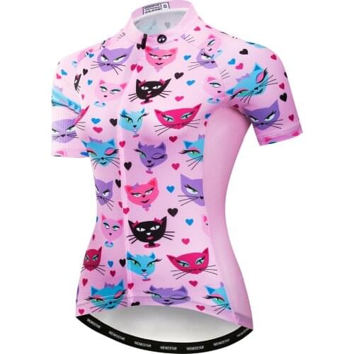 2019 Cycling jersey Women Bike jerseys MTB Top Maillot Pro Team Ropa Ciclismo racing Road Mountain clothes sports shirt Pink red