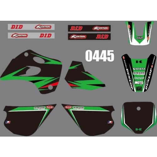 3M 0445 Motorcycle Team Graphic & Backgrounds Decal Stiker Kits for Kawasaki KX80 1994-1997 dirt bike sticker for Kawasaki KX80