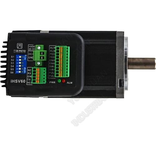 400W 1.27Nm 3000RPM Integrated Servo 60mm NEMA24 DC 48V 3PH DSP Hybrid 60 nema24 Motor Driver Encoder for CNC AGV robot Sprayer