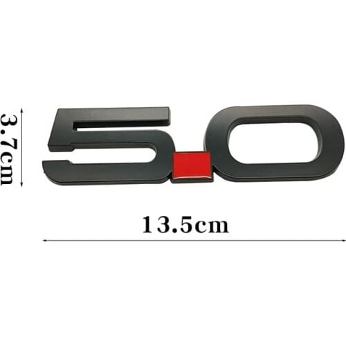 Car Sticker 5.0 Emblem Rear Trunk Badge Metal Decal For Ford Mustang GT 500 Cobra Focus Mondeo Fiesta Land Rover SUV Car Styling