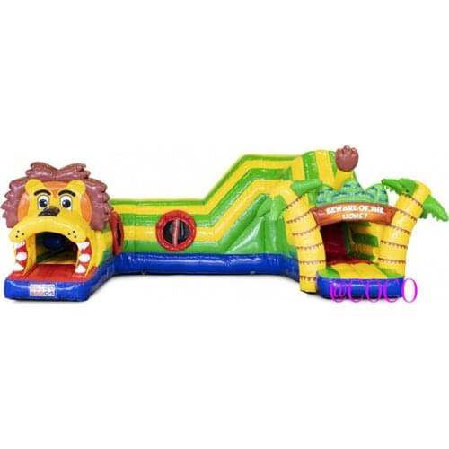 Free air ship to door, outdoor tunnel lion/truck inflatable bouncy house for kids,newest funny inflatable jumper house tunnel