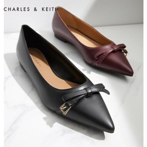 CHARLES＆KEITH New Arrival for Summer 2021 CK1-70580140 Ladies flat shoes with metal buckle