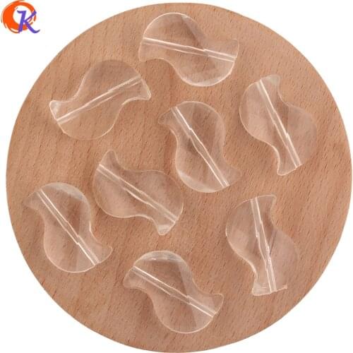 Cordial Design 18x27mm 250Pcs Acrylic Beads/Hand Made/Jewelry Accessories/S Shape/DIY Making/Clear Beads For Earring Findings