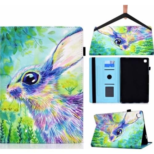 Colourful Sunflower Printed Leather Vintage Stand Folio Cover Protective Case for Samsung Galaxy Tab A 8.0" 2019 SM-T290/T295