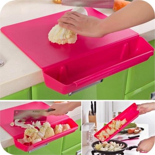 2 in1 Creative Chopping Board Frosted Kitchen Cutting Board with Slot Cutting Vegetable Meat Tools Kitchen Stuff Accessories