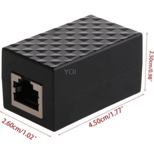 Shielded Aluminum Alloy Lightning Arrester RJ-45 Adapter Ethernet Surge Protector Network Protect Device