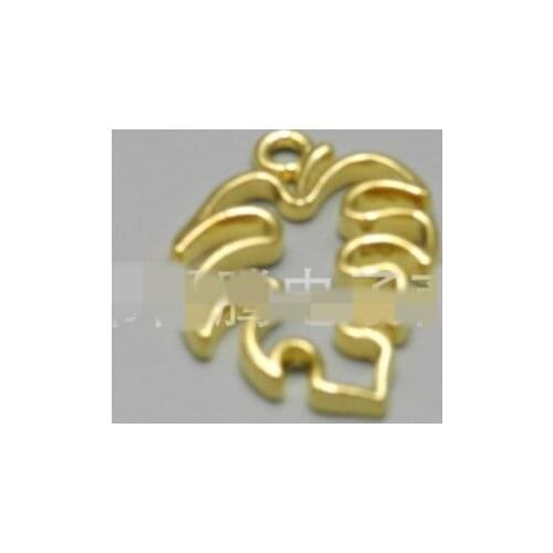 GLADZGT 10 pcs/lot Palm leaves shape Metal Frame Pendant Gold Charm Bezel Setting Cabochon Setting UV Resin Charms