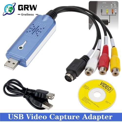 HD 2.0 USB Converter Audio Video Capture Grabber Adapter for Win/XP/7/8/10 PAL With Indicator Light for Radio Recorder