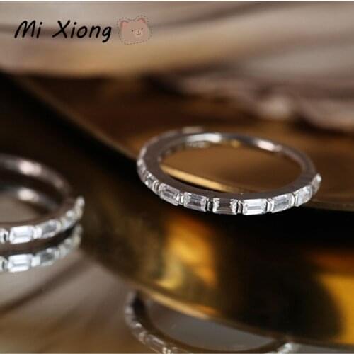 Mi Xiong 925 Sterling Silver Rings Womens Luxury Jewelry Exquisite Engagement Wedding Elegant Party Gift Cute Romantic Classic