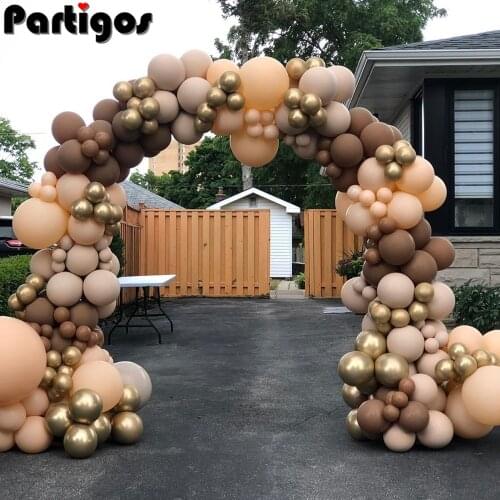 15pcs 10inch Retro Coffee Latex Balloons Wedding Birthday Balloons Arch Party Supplies Globos Baby Shower Balloons Decoration