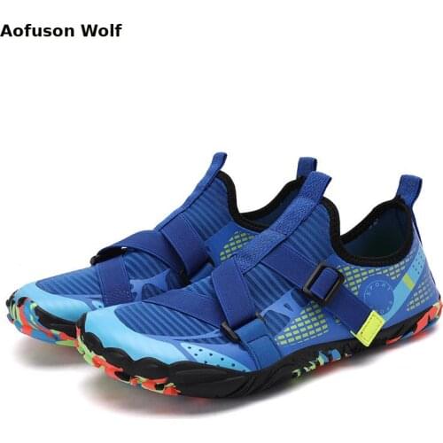 Summer Upstream Wading Shoes Water New Outdoor Breathable Non-slip Patchwork Color Barefoot Shoes Swimming Beach Seaside Aqua