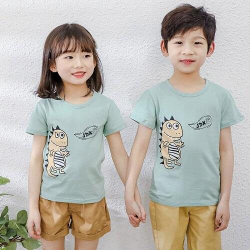 3-11Y Cartoon Baby Boys T Shirt For Summer Infant Kids Boys Girls Dinosaur T-Shirts Clothes Cotton Toddler Boys Tops Kid Clothes