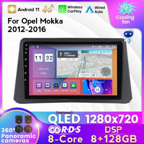 MEKEDE IPS 6GB+128GB DSP Android11 Car Radio Multimedia Player For Opel Mokka 1 2012 - 2016 GPS Navigation Carplay Auto WIFI BT
