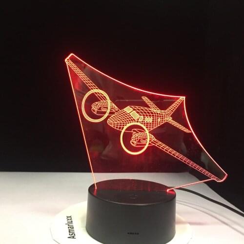 Helicopter Plane Model Usb 3d Led Night Light Illusion Lampara Fighter gece lambas Warplane Copter Table Lamp Bedside Gift