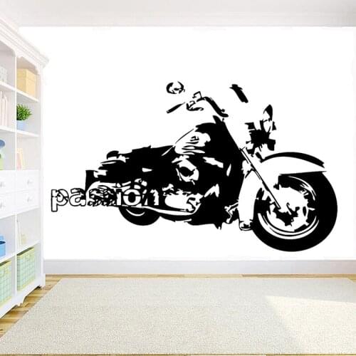 Motorcycle Wall Sticker Speed Passion Racers Vinyl Decal Bedroom Living Room Decor Motorcyclist Home Wall Decoration Removable