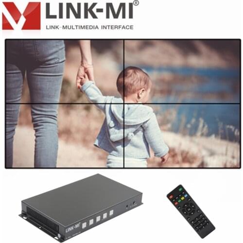 LINK-MI 2x2 Video Wall Controller HD Video Media Player USB/HDMI Video processor 3.5mm 4 TVs Screen Show