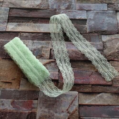 Wholesale 10 Yards 35 mm Width Fruit Green Bilateral Lace Ribbon For Sewing Decoration DIY jewelry Clothing Accessories