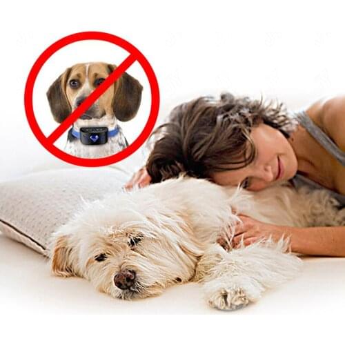 Pet Rechargeable Anti Bark Collar Control Train Waterproof Stop Barking Dog Waterproof Ultrasonic Training Collars dog supplies