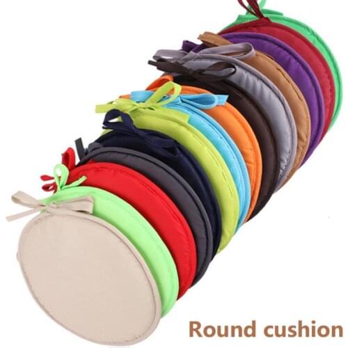 Cushions with Ties - Round Chair Seat Pads Not-Slip Thickened for Armchairs Garden Outdoor Indoor Chairs for Home Bar