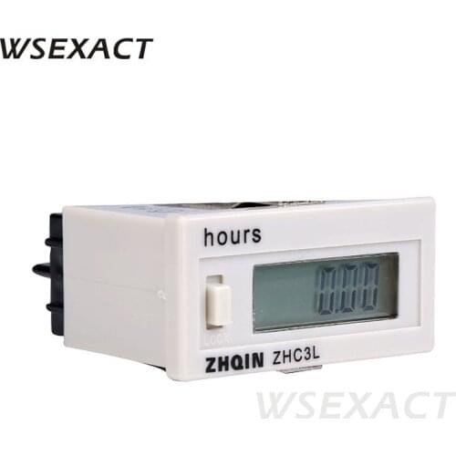 100-220VAC 4-30VDC Counters hours 6 digit digital counts 0-999999 48*24mm 99999.9h 99h59m59s 9999h59m 9999d23h ZHC3L DHC3L