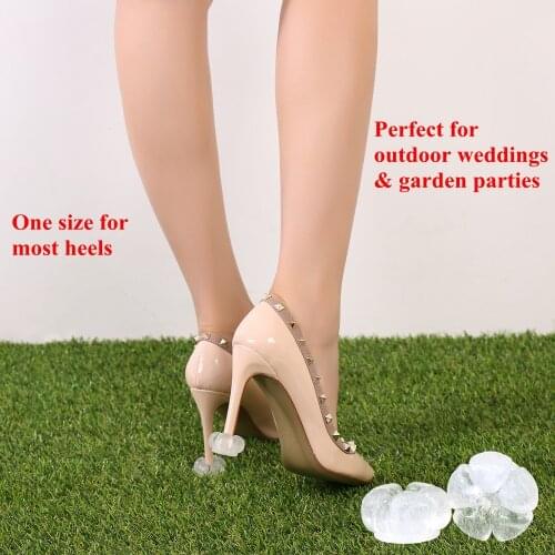 Aohaolee Silicone High Heel Protectors Latin Stiletto Dancing Shoe Heeler Protecotor Crystal Antislip Heel Protection for Grass