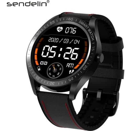 Sports watch men Smart bracelet women GPS Activity tracker Blood pressure Heart rate monitor Wear watch Metal strap Leather belt