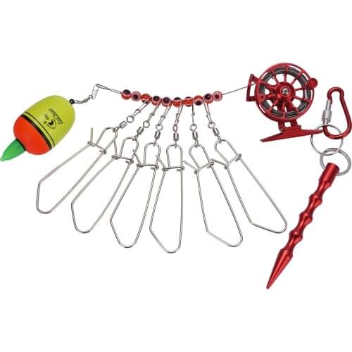 Heavy Duty Fishing Lock Buckle 6 Snaps Live Fish Lock Belt Fishing Tackles