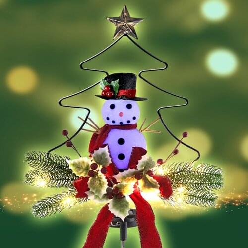 LED Solar Flame Light Lamp Flickering Waterproof Garden Decoration Christmas Tree Snowman Lighting Torch Outdoor Holiday Light