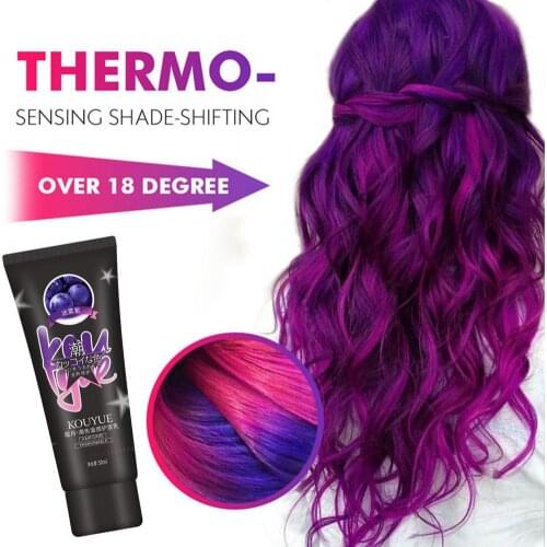 50ML Thermochromic Color Changing Wonder Hair Dye Mermaid Hair Color Dye DIY Dye Thermo Sensing Shade Shifting Hair Color Wax