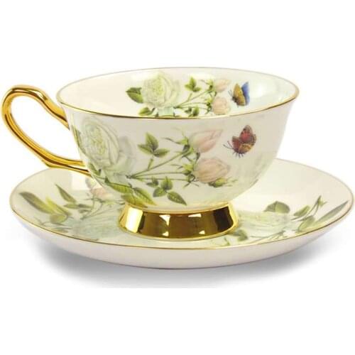 Top Grade Nordic Bone China Coffee Cup Creative European Tea Cup Set And Saucer Home Party Afternoon Tea Teacup Porcelain Nice G