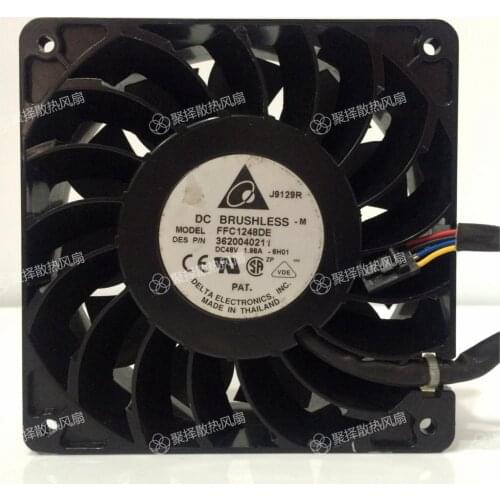 In 48 v FFC1248DE high speed high temperature aluminum frame with 2.40 A 12 cm 12038 cooling fan 1.98 A