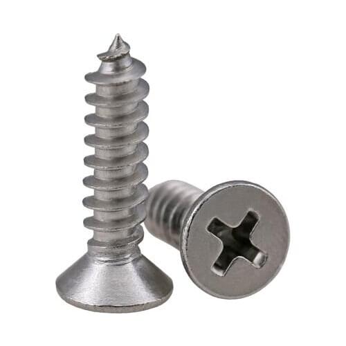10pcs M5 stainless steel Phillips screws countersunk self-tapping screws 12mm-40mm length