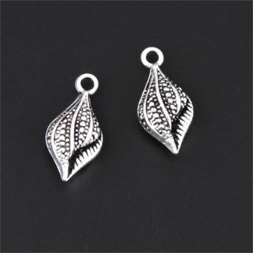 10Pcs Silver Color Sea Conch Charms Making Cowrie Shell Pendant Earrings Necklaces Handmade Jewelry Accessories 22x10mm A3291