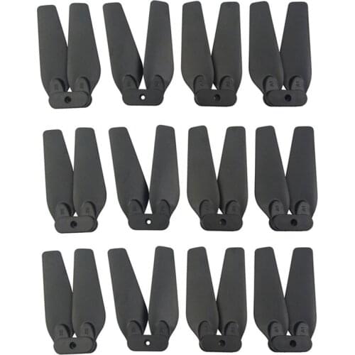 12PCS E58 RC Quadcopter Foldable Propeller Blade Spare Parts Suit for E58 S168 JY019 RC Drone Helicopter Blade Accessory Black